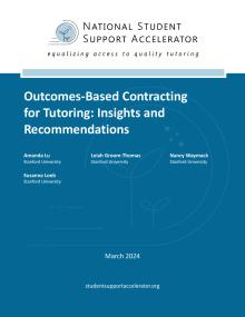 Outcomes-Based Contracting in Tutoring: Insights and Recommendations